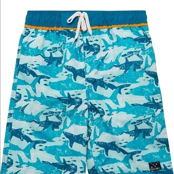 Big Chill Boys' Swim Trunks - UPF 50+ Quick Dry Shark Board Shorts Bathing Suit - Picture 3 of 3